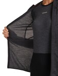 ICEBREAKER Wmns 200 Realfleece Descender LS Zip Hood, Jet Heather/Black/Cb velikost: L