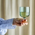 Bloomingville Sklenice na vodu Signe Multi 300 ml, zelená barva, sklo