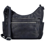 Módní dámská koženková crossbody kabelka Mayra, tmavě modrá