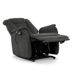 Polohovací křeslo, elektrické kabelové ovládání, šedá, látka, TV-L8963 GREY2
