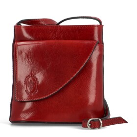 Luxusní dámská kožená crossbody kabelka Sweara, červená