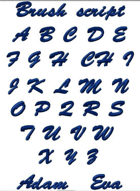 Výšivka jméno Brush script