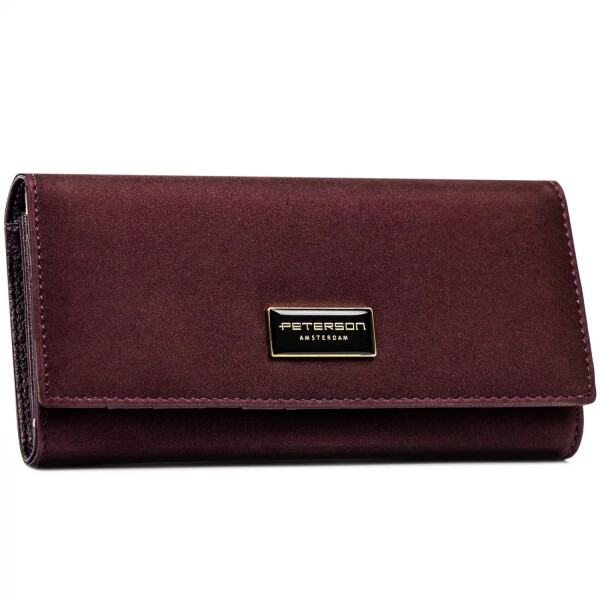 Trendy dámská koženkovo-kožená peněženka Peterson Ayaka, tmavě fialová