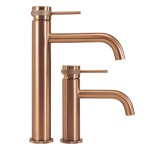 REA - Umyvadlová baterie Lungo Grip - broušené Copper, vysoká REA-B8988