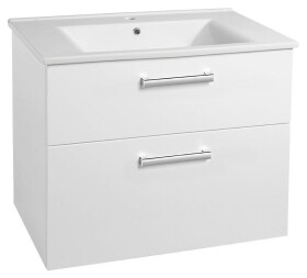 Aqualine Skříňka pod umyvadlo 82x67,6x43,8 cm Vega, 2x zásuvka, bílá VG083