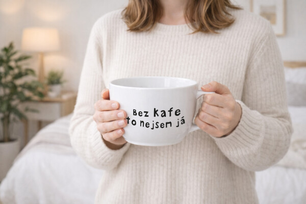 BEZ KAFE TO NEJSEM JÁ - MEGA XXL keramický hrnek 1000 ml