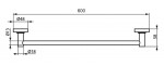 IDEAL STANDARD - IOM Držák ručníků, délka 60 cm, černá A9118XG