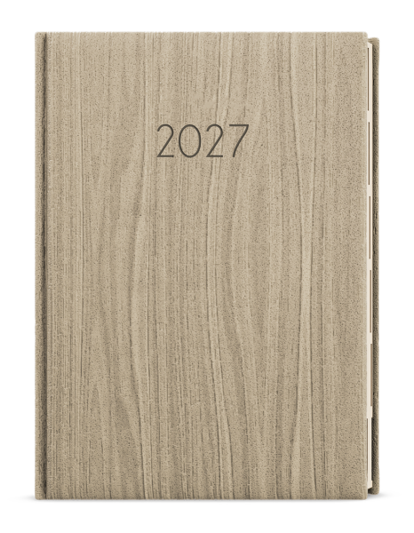 Týdenní diář 2027 Baloušek Oskar Wood A5 světle hnědá