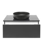 Koupelnová skříňka s žulovou krycí deskou SAT Feel 80x30x46 cm antracit mat SATFEEL80ANTZ SATFEEL80ANTZ