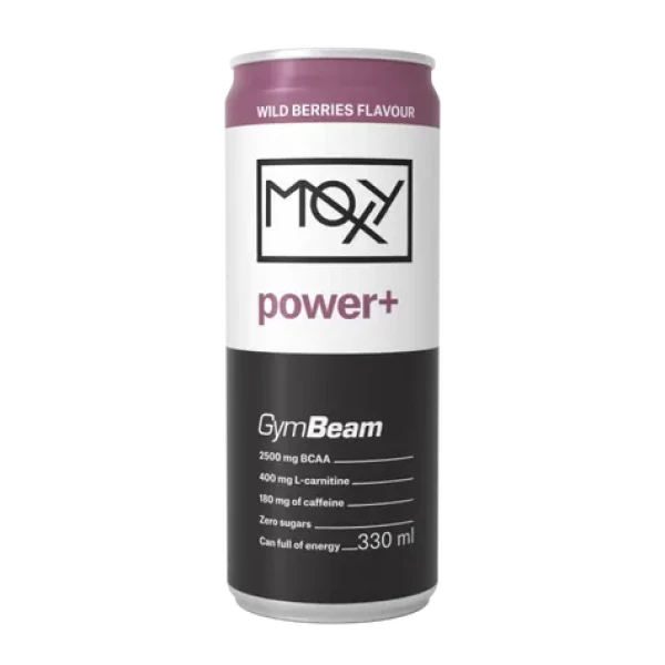 MOXY power+ Energetický nápoj 330 ml - GymBeam (lesní ovoce, 330 ml) (33457-8-wild-berries-330ml)