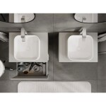 MEXEN/S - Orio koupelnová skříňka pod umyvadlo 60 cm s deskou, 1 šuplík, šedá mat 91A10-06047-1-BFC62