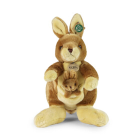 Plyšový klokan s mládětem 37 cm ECO-FRIENDLY