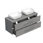 Koupelnová skříňka pod umyvadlo s deskou SAT Cube Way 120x47,5x46 cm beton mat CUBE461203BESAT45 CUBE461203BESAT45