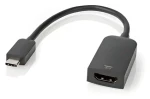 Nedis USB-C - HDMI černá / Redukce / USB 3.2 Gen 1 / 4K 60Hz / 0,20 m (CCGB64652BK02)
