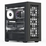 Aerocool D502A-G-BK-V1 černá / Skříň / ATX / Mesh / 2x USB-A 3.2 Gen2 / 1x USB-C / bez zdroje / temperované sklo (ACCM-MA02043.11)
