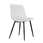 Jídelní židle, bílá, sametová látka, DCL-X7015 WT2