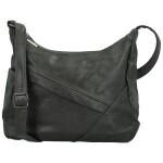 Trendy dámská koženková crossbody kabelka Riva, šedá