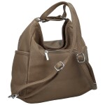 Stylový dámský koženkový kabelko-batoh Coveri Gael, tmavě béžový