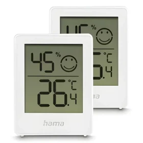 Hama Baros bílá / Teploměr a vlhkoměr / sada 2 ks / digitální / vnitřní (00222233)