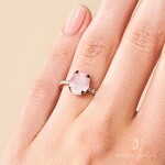 Emporial prsten 14k zlato Vermeil GU-DR10789R-ROSEGOLD-ROSEQUARTZ-TOPAZ Velikost: 7 (EU: 54-56)