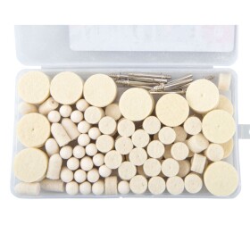 EXTOL PREMIUM 903760 Nástavce na brusku, kotouče plstěné leštící, sada 120ks, st. 3,2mm