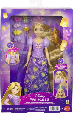 Disney princezny panenka locika se zářícími vlasy - Mattel Disney