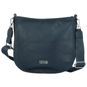 Trendy dámská koženková crossbody kabelka Candelis, tmavě modrá