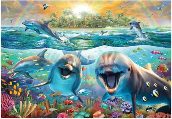 ANATOLIAN Puzzle Smějící se delfíni XL