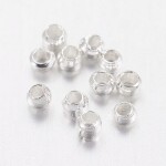 Zamačkávací rokajl - 1,5 mm - stříbrný - 1 g