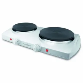 Nedis KAEP200EWT2 bílá / Dvouplotýnkový elektrický vařič / 2000 W / ochrana proti přehřátí (KAEP200EWT2)