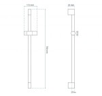 Tutumi - Sprchová tyč CHROM REA-P5982