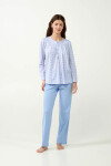 Vamp - Klasické těhotenské pyžamo 21381 - Vamp blue bel air s