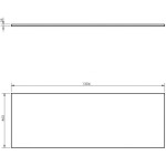 MEXEN - Uni vrchní deska 130, grafit mat 91AXX-1304-464-18-66