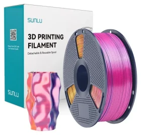 Sunlu PLA+ Silk červená-žlutá-modrá / Struna pro 3D tiskárnu / PLA / 1,75 mm / 1 kg (PLA+ Silk TC R Y Blu)