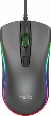 Havit MS72 šedá / myš / RGB / optická / 1200DPI / USB / 1.3 m (MS72)