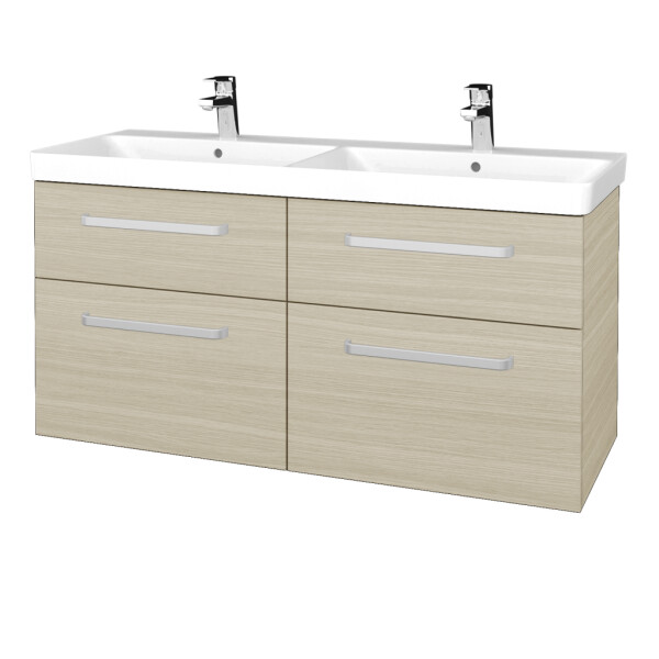 Dřevojas - Umyvadlová skříňka Q MAX SZZ4 120 - D04 Dub / Úchytka T01 / D04 Dub 332174A