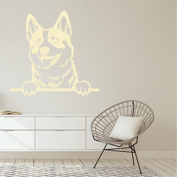 Samolepka Akita Inu Barva: béžová, Velikost: 80 x 78 cm