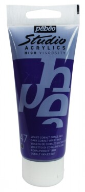 Akrylová barva Pébéo Studio Acrylic 100 ml - 047 fialový kobalt tmavý