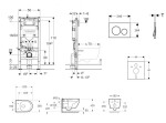 GEBERIT - Duofix Set předstěnové instalace, klozetu Oudee Vortex a sedátka softclose, tlačítko Sigma20, černá lesk/černá mat SANI11CA5148B