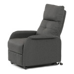Polohovací křeslo, elektrické kabelové ovládání, šedá, látka, TV-5482 GREY2