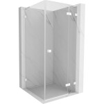 MEXEN/S - Lunar L sprchový kout dveře křídlové pravá 90 x 90, transparent, bílá 834L-090-090-20-00-P