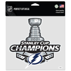 Fanatics Samolepka Tampa Bay Lightning NHL 2021 Stanley Cup Champions 8'' x 8'' Perfect-Cut Decal% 1 ks