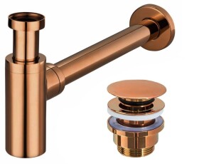 REA - Sifon včetně univerzální zátky Click-Clack Copper REA-A5697