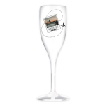 Personalizovaná nerozbitná prosecco sklenice s fotkou a cestovatelským motivem