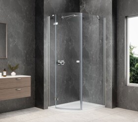 POLYSAN - GLOBE CHROME čtvrtkruhový sprchový kout 800x1000, čiré sklo, levé GB2810LC