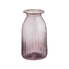 MADAM STOLTZ Váza z recyklovaného skla Purple 13 cm, fialová barva, sklo