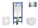 GEBERIT - Duofix Set předstěnové instalace, klozetu Arkas a sedátka softclose, tlačítko Sigma30, chrom SANI11CA1112B