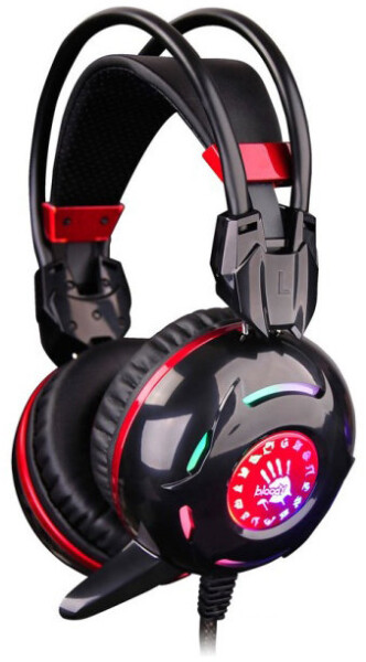 A4tech BLOODY G300 černá / Herní sluchátka s mikrofonem / Mikrofon sklápěcí / USB / 2x 3.5mm jack / 2 m (G300)