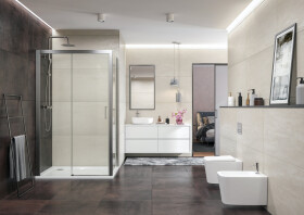 Aquatek DYNAMIC R23 Sprchová zástěna obdélníková 120x80cm, chrom satin