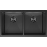 MEXEN - Binox ocelový dřez 2-bowl 800 x 450 mm, černá 6421802000-70